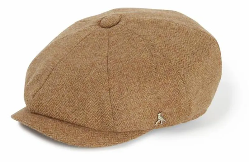 Hicks and Brown Felsham Tweed Baker Boy Cap Russet